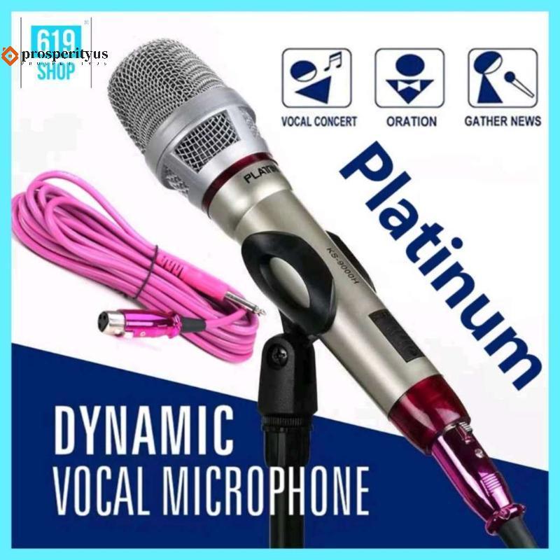 [PPTS] KS9000H Design De Sopro De Cor Amplificador Dinâmico Microfone Com Fio De Áudio Cabo De Conexão 6.35 Mm Ja Para V