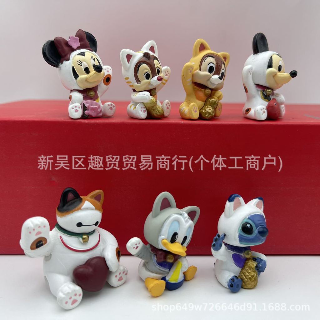 Novos Brinquedos Gashapon da: Figuras do Mickey Mouse, Bonecos do Pato Donald e do Stitch, Brinquedos, Itens Deco