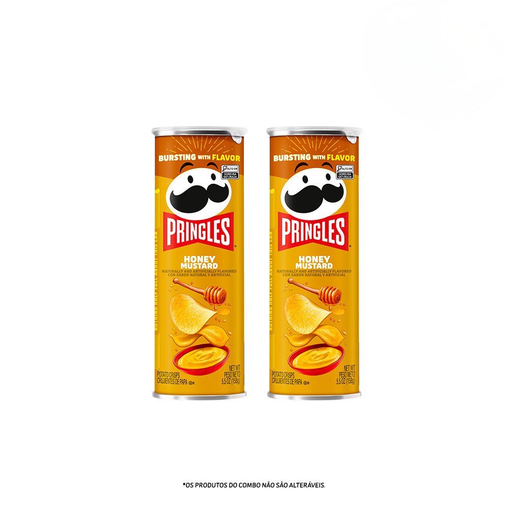 Kit Pringles Importada Honey Mustard Mostarda e Mel158g 2 unidades