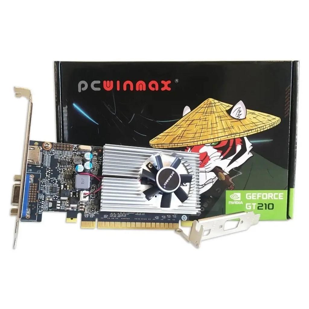 Placa de Vídeo PCwinmax NVIDIA GeForce G210, 1GB, DDR3, G210LP-1GD3 DDR3