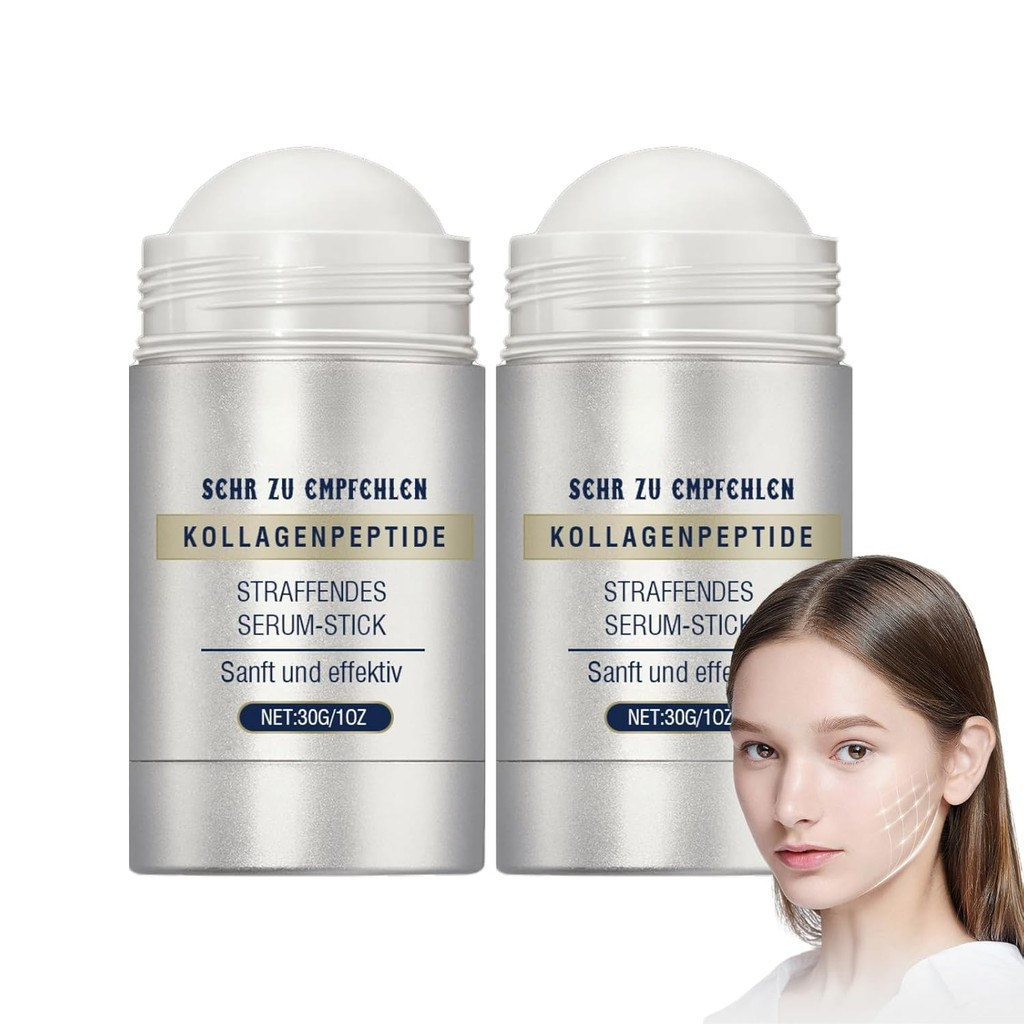 Bastão de Sérum Firmador para Mulheres - Pacote com 2 Bastões Firmadores para Rosto e Pescoço, Efeito Tensor e Lifting -