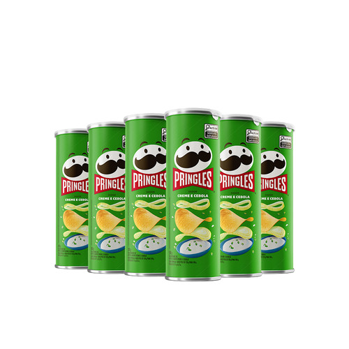 Kit Batata Pringles Creme E Cebola 6 Unidades