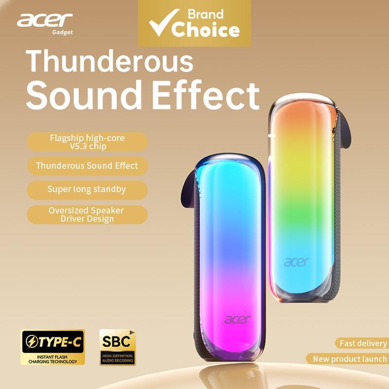 Acer OSK253 Caixa de Som Bluetooth Pequena TWS Estéreo Grave 10W Portátil FM Rádio AUX TF USB para Ambiente Externo