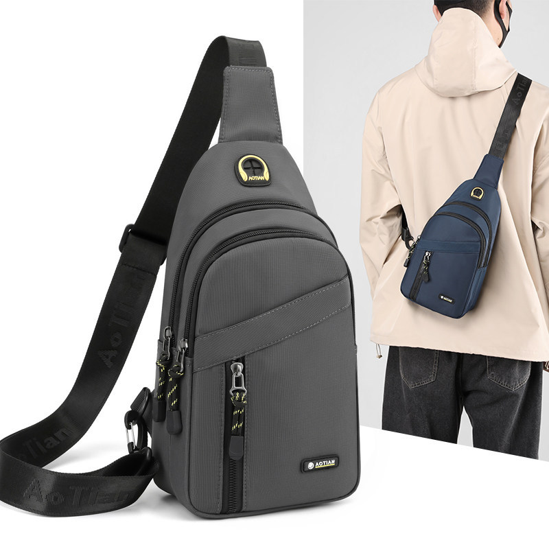 Lazer esportes saco de peito novo estilo ao ar livre Commuter Fitness bolsa de ombro masculina portátil Close-fitting mo