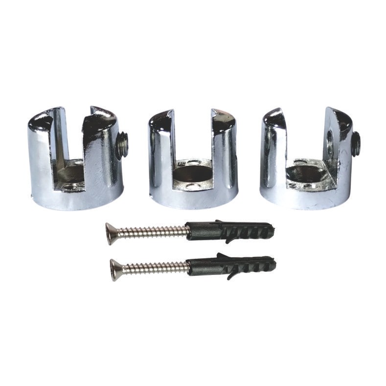 Kit Suporte Fenda 6mm, 8mm e 10mm para Prateleira de Vidro/Madeira + Parafuso e Bucha