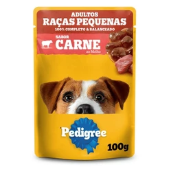 Ração Úmida Sachê Pedigree Carne ao Molho para Cães Adultos Raças Pequenas