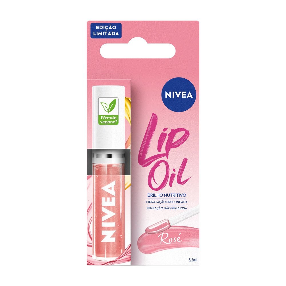 Hidratante Labial Nivea Lip Oil Rose 5,5ml