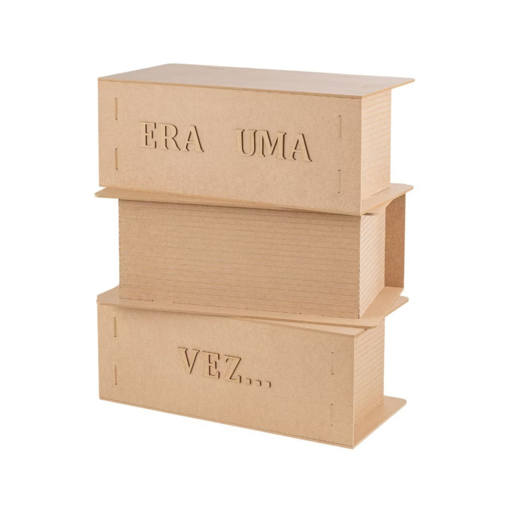 Mesa Livro "Era Uma Vez" 81cm em MDF Cru Decoração Festa em Oferta na Shopee