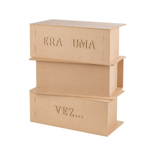 Mesa Livro "Era Uma Vez" 81cm em MDF Cru Decoração Festa em Oferta na Shopee