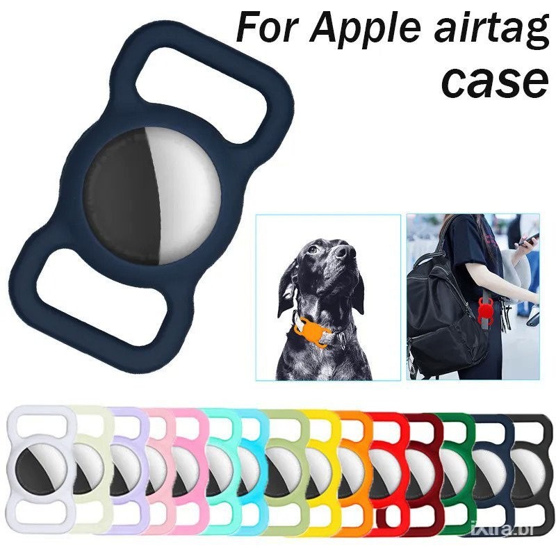 Suporte de Airtag à prova d'água para coleira de cachorro, proteção macia de corpo inteiro para coleiras de gato, Capa