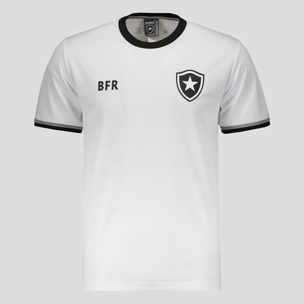 Camisa Botafogo Braziline Sensação Masculina - Branco e Preto