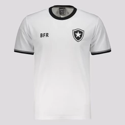 Camisa Botafogo Braziline Sensação Masculina - Branco e Preto