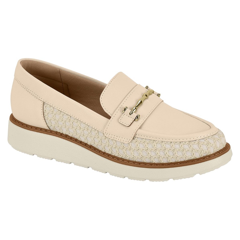 Mocassim Feminino Modare Ortopédico Tecido Tramado Leve e Confortável