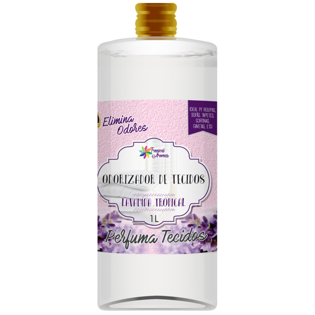 Refil Perfumado Odorizador de Tecidos Lavanda 1L Tropical Aromas em Oferta na Shopee