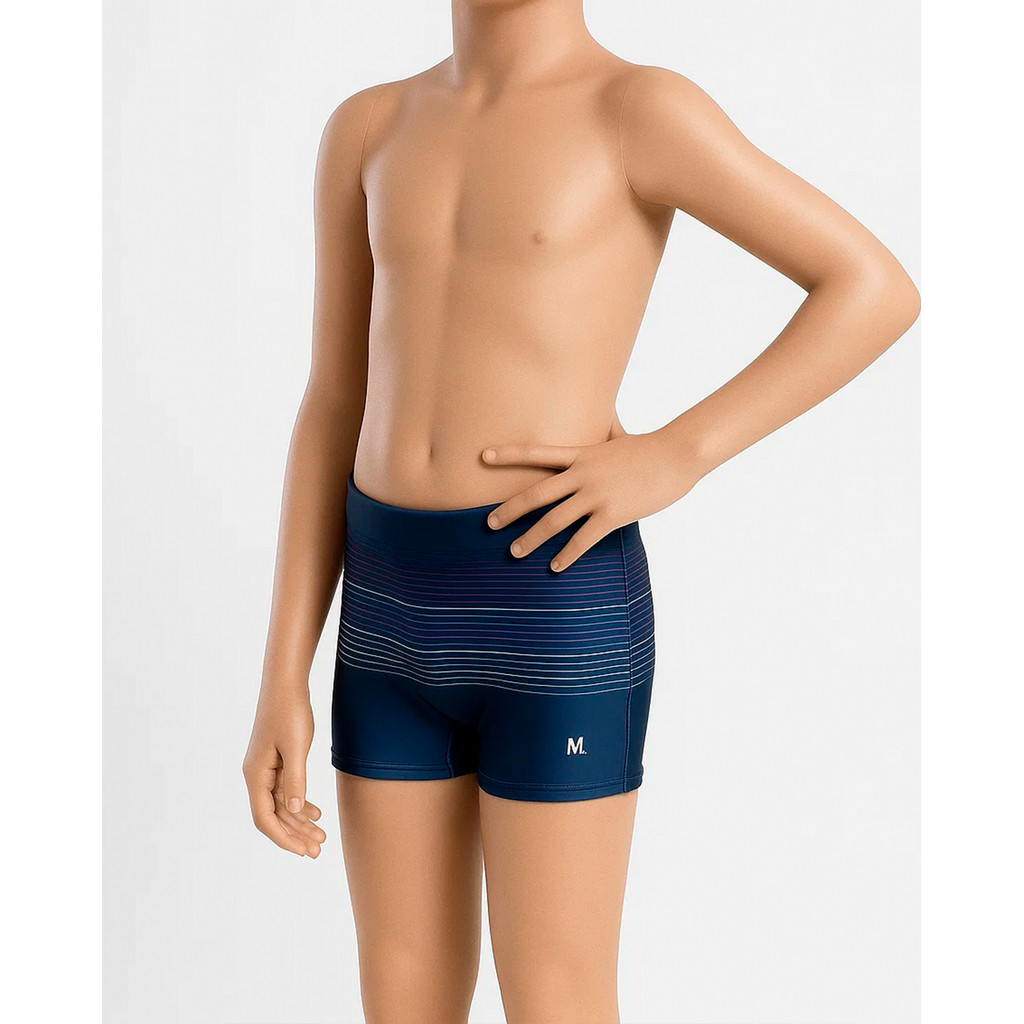 Sunga Boxer Infantil Kids Verão UV+50 Estampada Lisa Mash