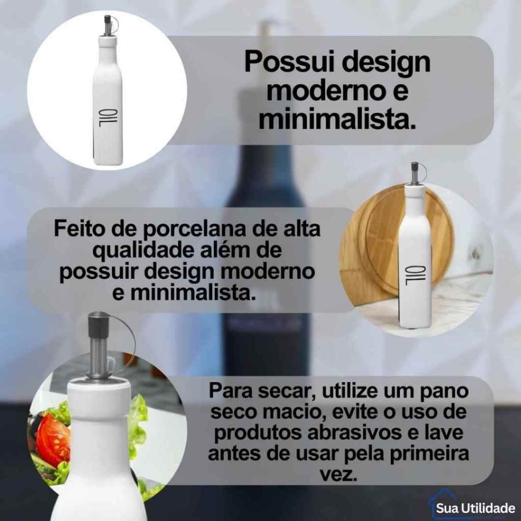 Galheteiro Azeiteiro Saleiro Vinagreiro Preto Tampa de Bambu Black Vinagre Oleo Azeite Sal Madeira Cozinha Preta — imagem 2 de 2