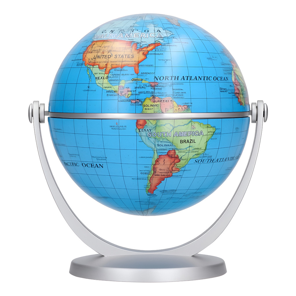 Globo Terrestre Giratório C/ Imã Mini Mapa Mundi Globo Mesa