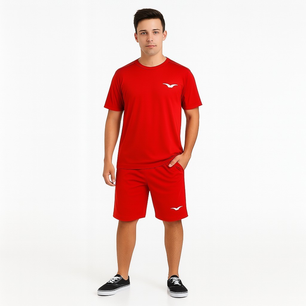 Kit 1 Camiseta Helanca e 1 Bermuda Chimpa Para Treino Preço e Qualidade em Oferta na Shopee