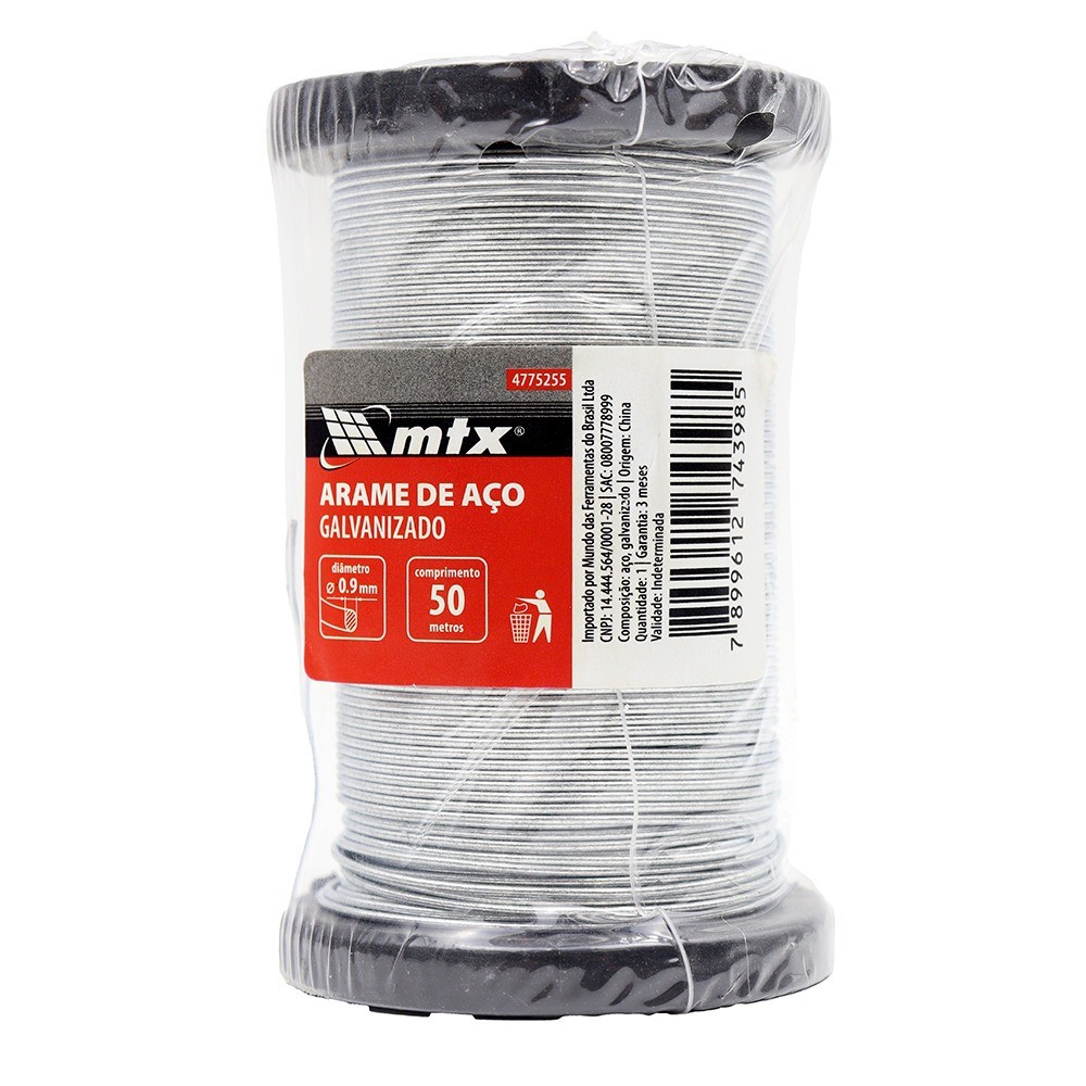 Arame de aço Galvanizado 0,9 mm x 50 metros - 4775255 MTX