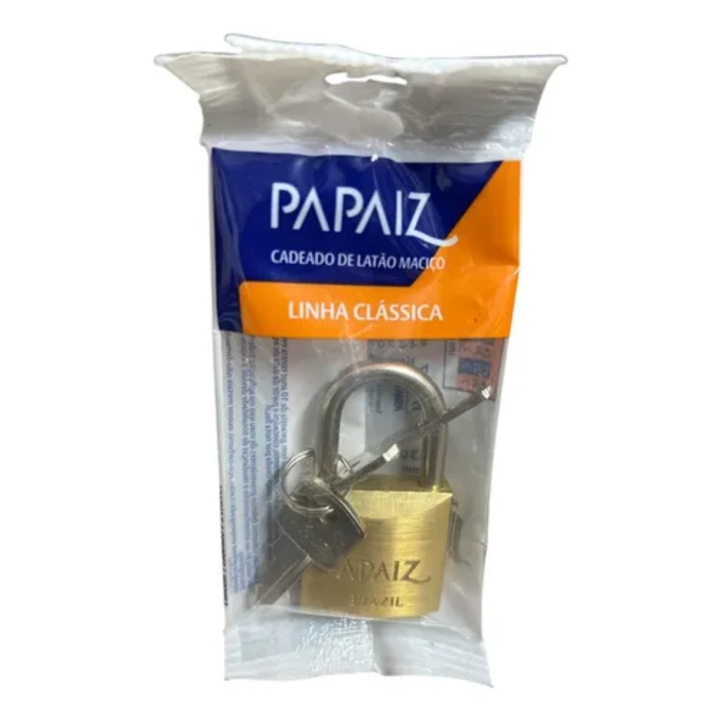 Cadeado Em Latão De Cr30 Linha Clássica - Papaiz Cor Dourado
