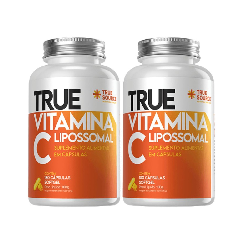 Kit 2x Vitamina C Lipossomal | 180 Caps | True Source