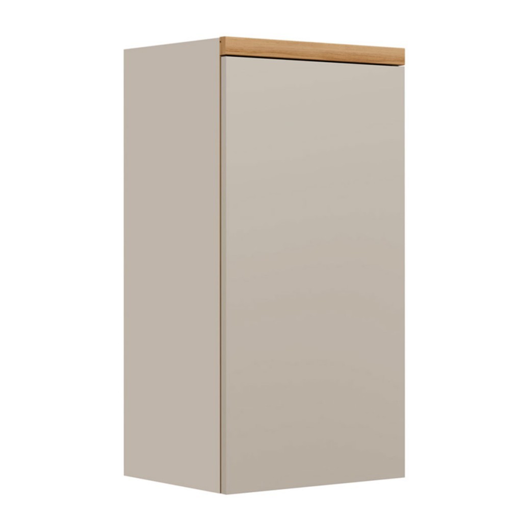 Armário Aéreo Cozinha 40 Cm Allure 1 Porta 1 Prateleira Jequitibá/Gris - Linea Brasil em Oferta na Shopee