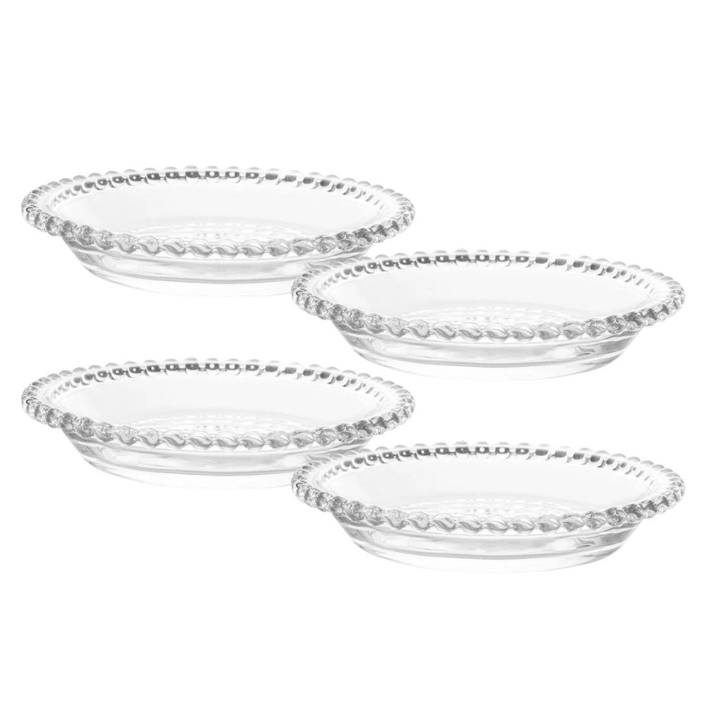 Conjunto 4 Pratos de Cristal Pearl 14cm - Wolff
