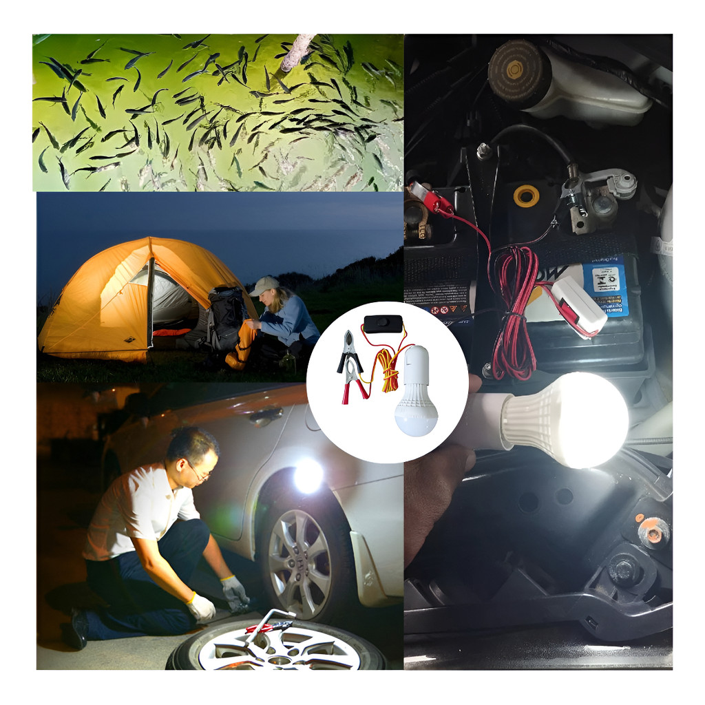 Lâmpada Emergência Led Pendente Automotivo 5w Garra Jacaré