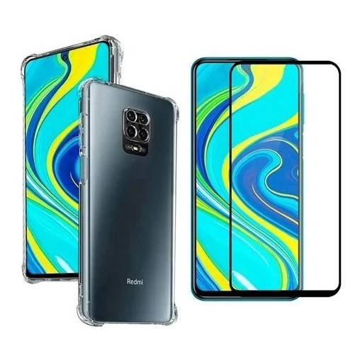 Capa Capinha Anti Impacto Para Redmi Note 9s Pro Max + Película 3D Vidro Temperado em Oferta na Shopee