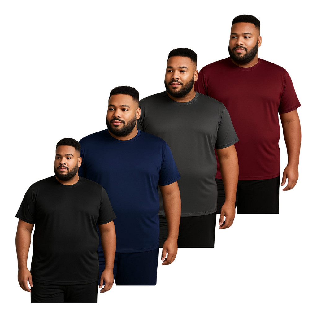 Pacote 4 Camisetas Plus Size Térmica Proteção Solar Dryfit em Oferta na Shopee