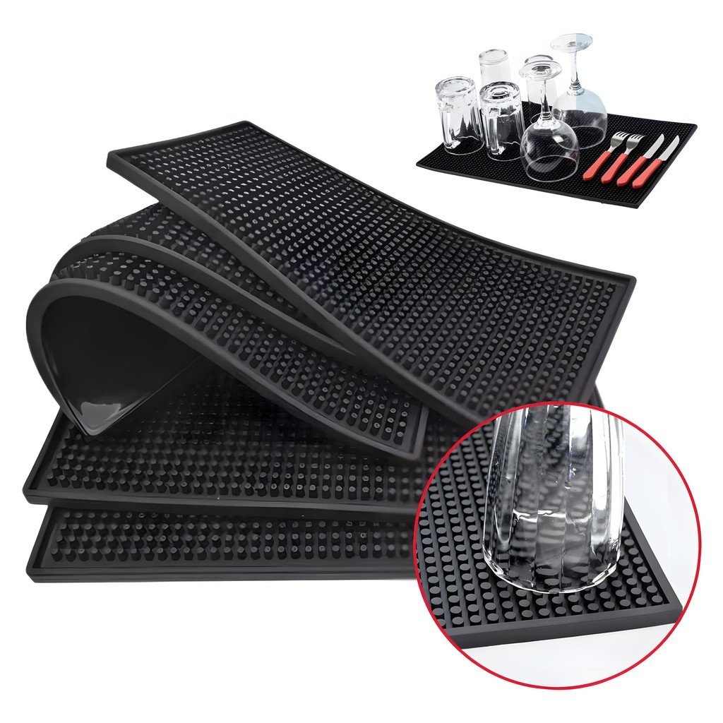 Tapete Bar Mat Escorredor De Louça Silicone Barbearia Padaria 45x30cm