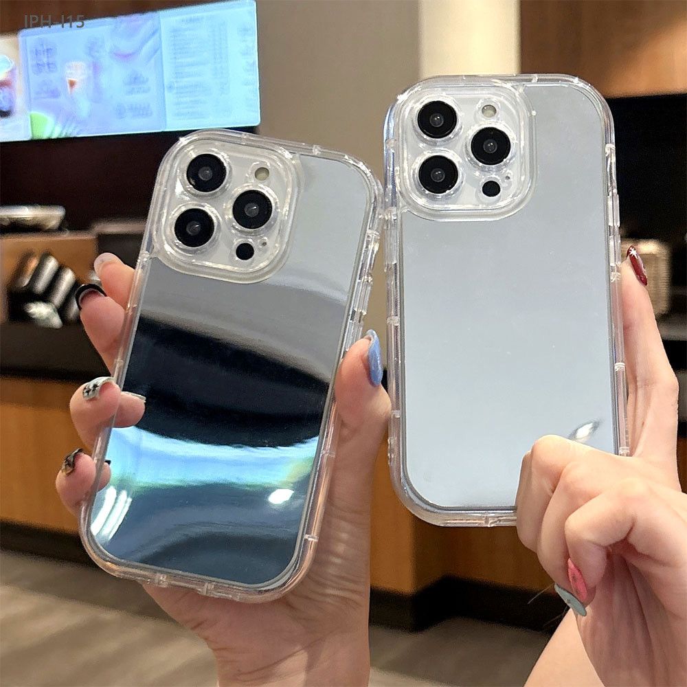Capa Macia À Prova De Choque Espelhada Para iPhone 15 13 12 11 8 7 XR SE Plus 2020 2022 De Celular JMPF 0600 em Oferta na Shopee