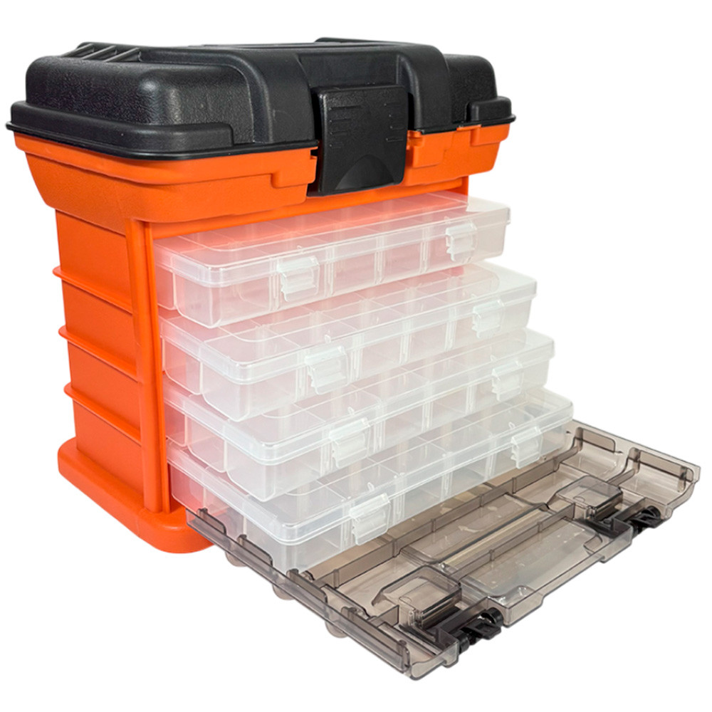 Caixa Maleta Organizadora Kala CPK 280 Bandejas Transparentes e Divisórias Plásticas Removíveis em Oferta na Shopee