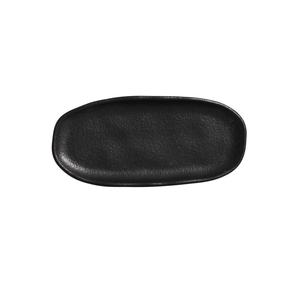 Conjunto com 4 Travessas Oval Rasa Mini Orgânico Preto Matte 16,5x8cm em Oferta na Shopee