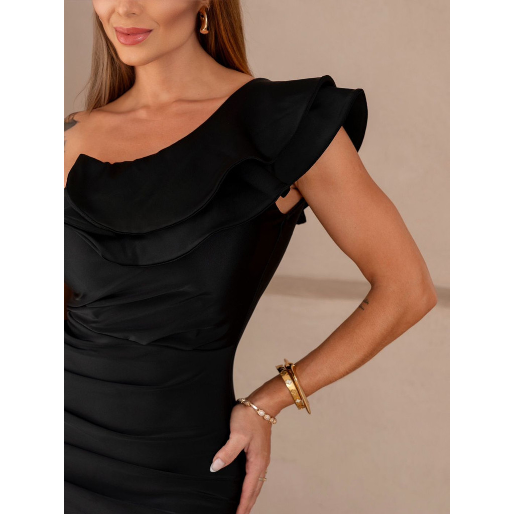 Detalhes do Vestido Feminino para Ocasiões Especiais Chique Luxo Madrinha Formatura Elegante Chique