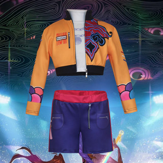 Menina Das Crianças Onda Coreana Grupo K-POP Bruxa Caça Cosplay Traje Rumi Zoey Mira Halloween Impressão Desempenho Conj em Oferta na Shopee