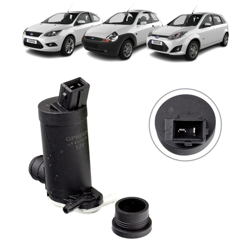 Bomba Água Reservatório Para-Brisa Ford Fiesta 95-14/ Focus 2000-09/ Ka97-15/ Ecosport 2003-17/ Escort 97-02 em Oferta na Shopee