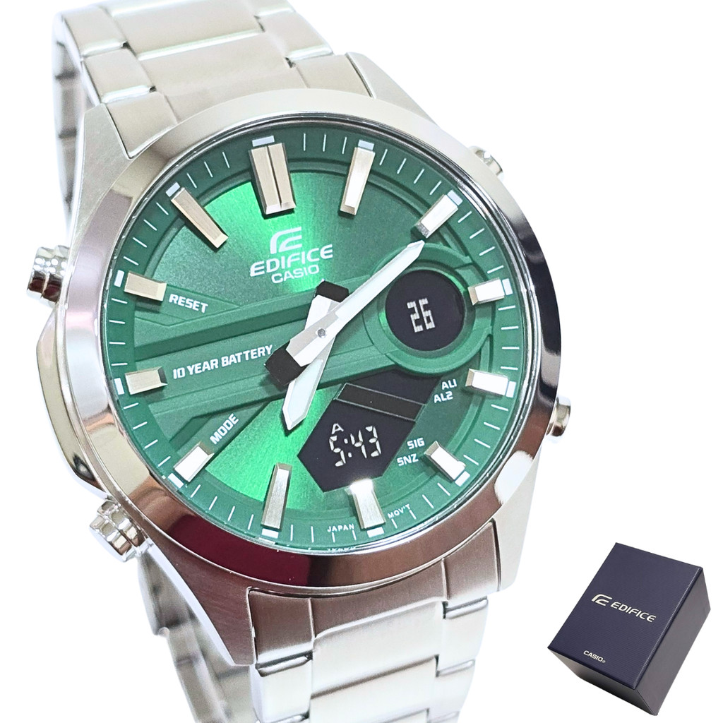 Relógio Casio Masculino Edifice Anadigi Prateado EFV-C120D-3ADF