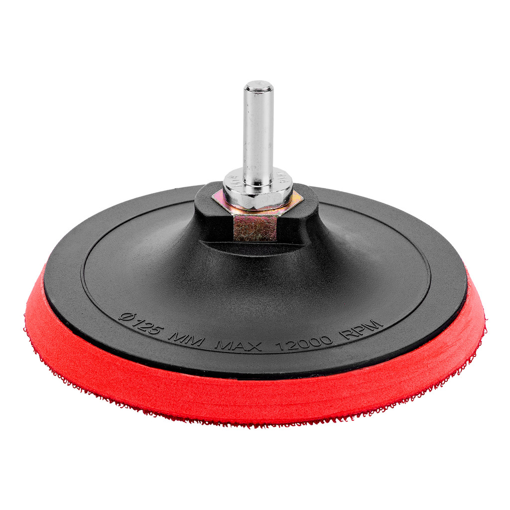 SUPORTE PARA DISCO DE LIXA COM VELCRO, ADAPTADOR ROSCA M14 PARA FURADEIRA, 125MM, 1PC // MTX