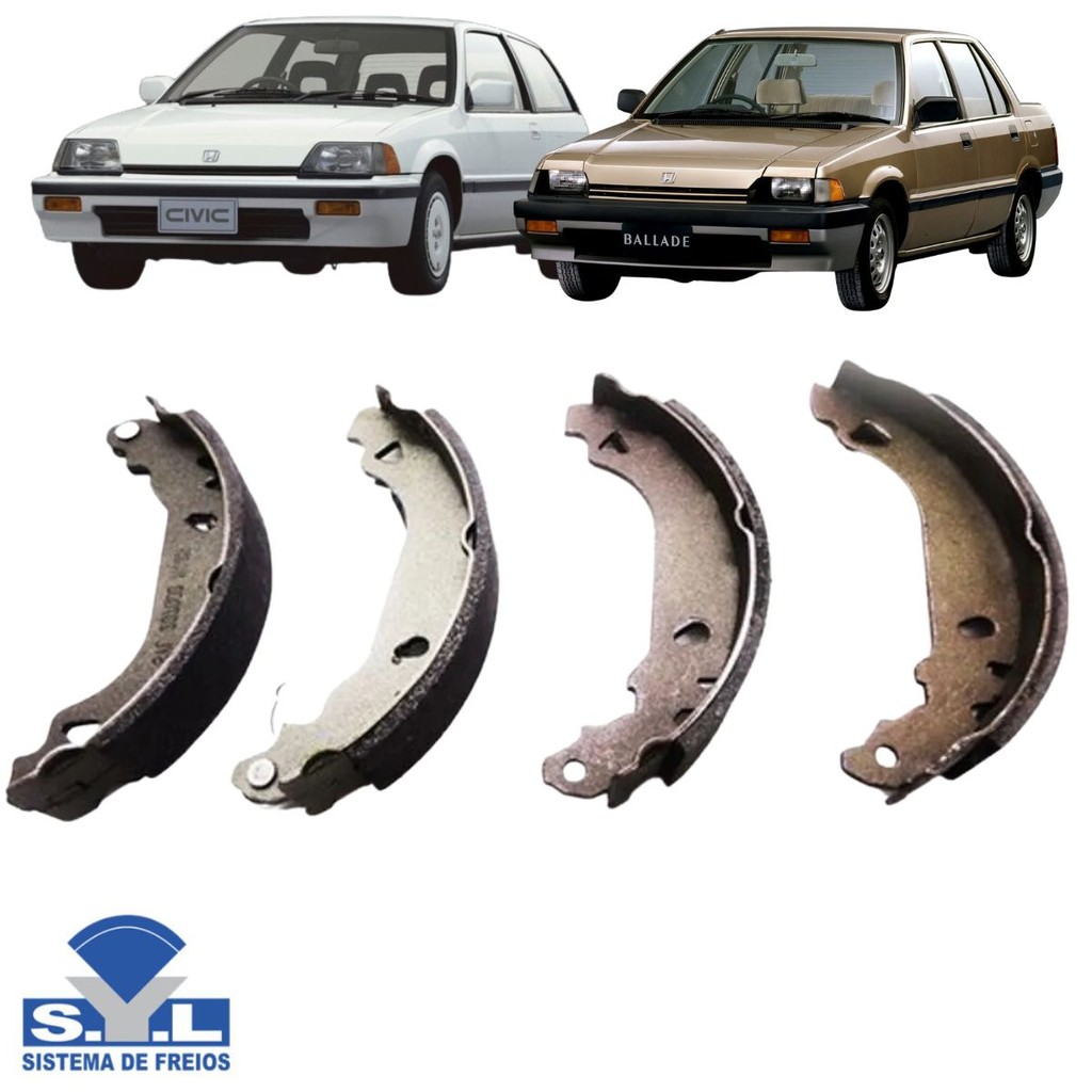 Sapata De Freio Traseiro - Ballade 1.3 1984 A 1989 / Ballade 1.5 1984 A 1989 / Civic 1.3 1984 A 1991 / Civic 1.4 1984