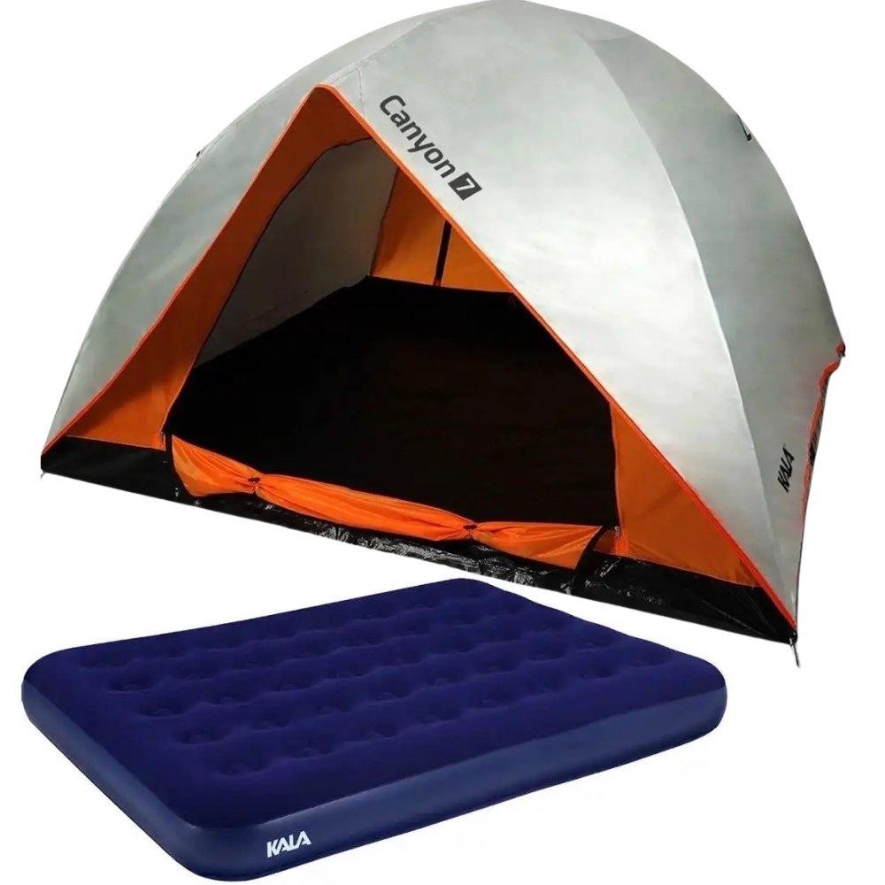 Barraca para Camping CANYON 7 Pessoas com Colchão Inflável de Casal KALA