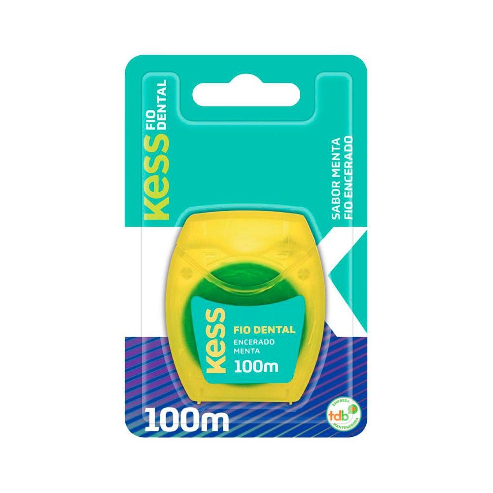 FIO DENTAL KESS 100M ENCERADO SABOR MENTA em Oferta na Shopee
