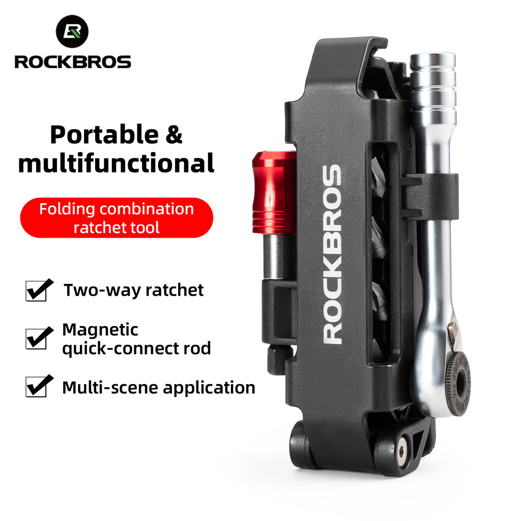 ROCKBROS Conjunto De Chave Catraca De Bicicleta Portátil Dobrável Combinação Ferramenta MTB Ferramentas Reparo Da Estrad em Oferta na Shopee