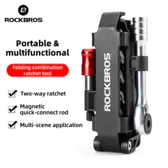 ROCKBROS Conjunto De Chave Catraca De Bicicleta Portátil Dobrável Combinação Ferramenta MTB Ferramentas Reparo Da Estrad