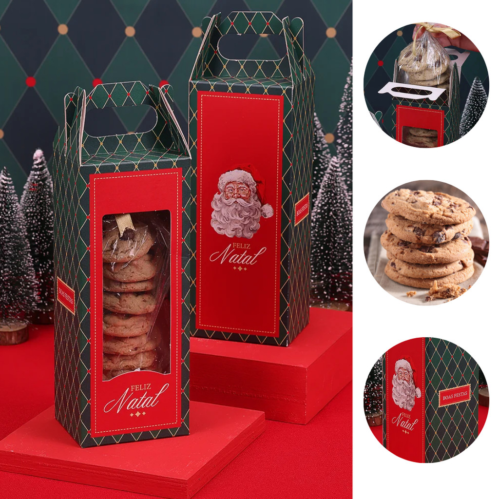 10 CAIXA PARA PRESENTE NATAL 8X6,5X20CM VINTAGE 5248 ( JANGO NATAL 2025 )