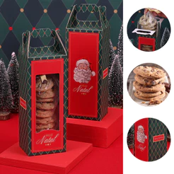10 CAIXA PARA PRESENTE NATAL 8X6,5X20CM VINTAGE 5248 ( JANGO NATAL 2025 )