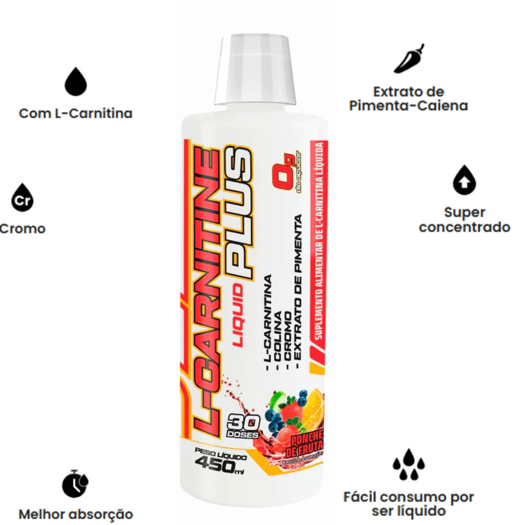 L-Carnitina Plus Pote 450Ml Sabor Ponche De Frutas Adaptogen