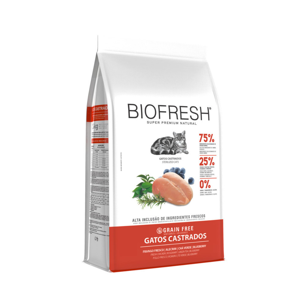 Ração Biofresh Gato Adulto Castrado Frango 7,5kg
