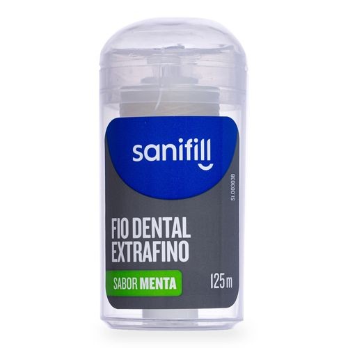 Fio Dental Sanifill Extrafino Sabor Menta 125 metros em Oferta na Shopee