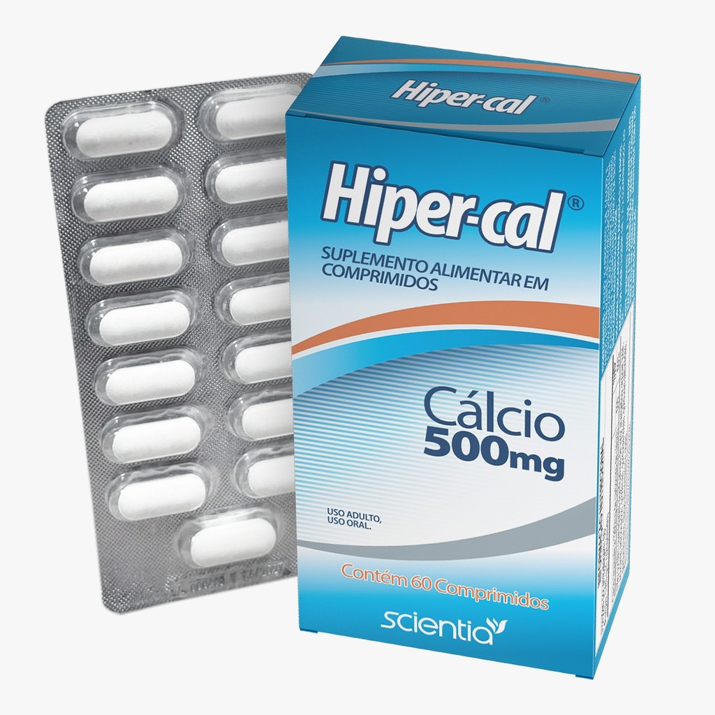 CALCIO 500MG ELEMENTAR HIPER CAL 60 COMPRIMIDOS